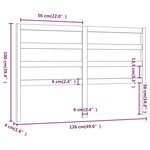 vidaXL Tête de lit Marron miel 126x4x100 cm Bois massif de pin