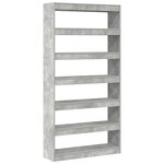 Bibliothèque vidaXL Grise Bois d'ingénierie 100 x 30 x 198 cm Étagère