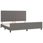 vidaXL Cadre de lit sans matelas gris 200x200 cm similicuir