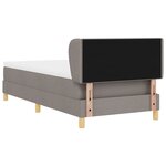 vidaXL Lit à ressort avec matelas en taupe - 100x200 cm en tissu