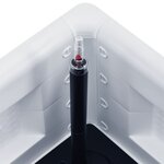 vidaXL Lit surélevé de jardin et système d'arrosage Blanc 100x43x33 cm