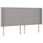 vidaXL Sommier à lattes de lit avec matelas Gris clair 180x200cm Tissu