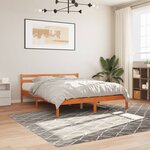 vidaXL Cadre de lit sans matelas cire marron 180x200cm bois pin massif