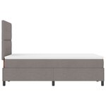 vidaXL Lit à ressort taupe petit double avec matelas