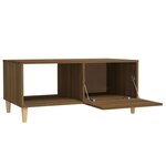vidaXL Table basse chêne marron 89 5x50x40 cm bois d'ingénierie