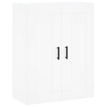 vidaXL Buffet haut Blanc 69 5x34x180 cm Bois d'ingénierie