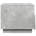 vidaXL Table basse avec lumières LED gris béton 50x49x40 cm