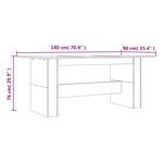 vidaXL Table à dîner sonoma gris 180x90x76 cm bois d'ingénierie