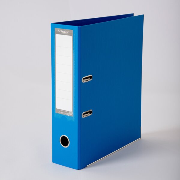 Lot de 100 classeurs a4 class'hic bleu haut de gamme - dos 8 cm - marque enveloppebulle