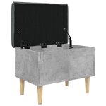 vidaXL Banc de rangement gris béton 62x42x46 cm bois d'ingénierie
