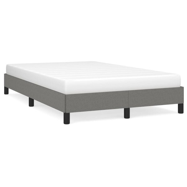 vidaXL Cadre de lit Gris foncé 120 x 200 cm Tissu
