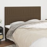 vidaXL Têtes de lit 4 Pièces Marron Foncé 90x5x78/88 cm Tissu
