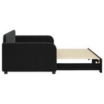 vidaXL Lit de jour avec lit gigogne noir 90x200 cm velours
