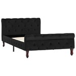 vidaXL Cadre de lit Noir Velours 100 x 200 cm