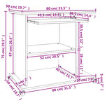 vidaXL Bureau d'ordinateur Blanc 80x50x75 cm Bois d'ingénierie
