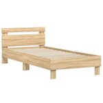 vidaXL Cadre de lit sans matelas avec lumières LED 75x190 cm