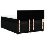 vidaXL Sommier à lattes de lit avec matelas Noir 140x190 cm Tissu
