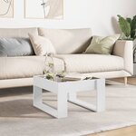 vidaXL Table basse avec LED infini blanc 50x53x30 cm