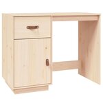 Bureau table poste de travail meuble d'ordinateur informatique étude 95 x 50 x 75 cm bois massif de pin brun 02_0023379