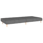 vidaXL Canapé-lit à 2 places gris clair tissu