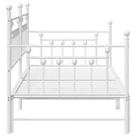 vidaXL Lit de jour avec lit gigogne Blanc 100x190 cm Acier