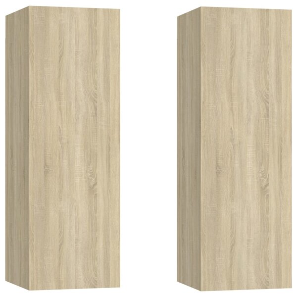 vidaXL Meubles TV 2 Pièces Chêne sonoma 30 5x30x90 cm Bois d’ingénierie