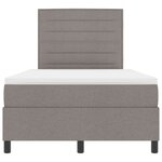 vidaXL Lit à ressorts avec matelas & LED taupe 120x190 cm tissu