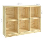 vidaXL Bibliothèque 104x33x76 cm bois de pin massif