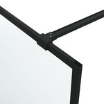 vidaXL Paroi de douche Noir 90x195 cm Verre ESG dépoli