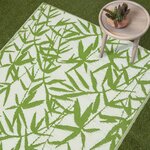 Tapis extérieur terrasse réversible - Tapis de jardin imperméable et résistant UV - Zena - Vert - 120x180 cm - HOMESCAPES