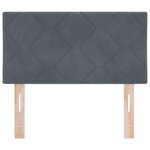 Tête de lit vidaXL Design en Blocs de Diamant Gris Sombre 80 cm Velours