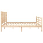 vidaXL Cadre de lit avec tête de lit 200x200 cm bois massif