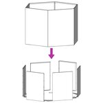 vidaXL Jardinière anthracite hexagone 104x90x45 cm acier