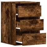 vidaXL Commode d'angle chêne fumé 40x41x58 cm bois d'ingénierie