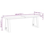 vidaXL Banc avec bord vivant 140 cm bois d'acacia massif