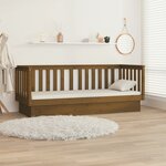 vidaXL Lit de jour sans matelas marron miel 90x190 cm bois pin massif