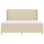 vidaXL Matelas avec cadre crème 200x200 cm tissu