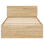 vidaXL Cadre de lit sans matelas avec lumières LED 100x200 cm