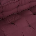 Coussin de canapé palette vidaXL avec support lombaire en tissu rouge