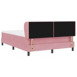 Box Spring VidaXL avec Matelas Rose 140x190 cm en Velours