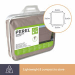 Perel Voile d'ombrage carrée 3 6 m Taupe GSS4360TA