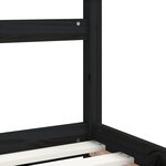 vidaXL Cadre de lit pour enfants noir 80x200 cm bois de pin massif