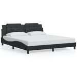 vidaXL Cadre de lit avec LED sans matelas noir 180x200 cm
