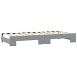 vidaXL Lit de jour avec gigogne sans matelas gris clair 90x200 cm