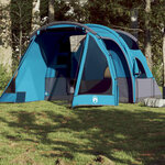 vidaXL Tente de camping tunnel 4 personnes bleu imperméable