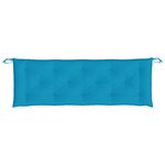 vidaXL Coussins de banc de jardin lot de 2 bleu clair tissu Oxford