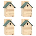 vidaXL Nichoirs 4 Pièces 23x19x33 cm Bois de sapin