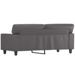 vidaXL Canapé à 2 places Gris 140 cm Similicuir