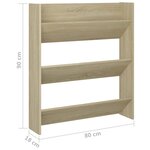 vidaXL Armoire à chaussures murale chêne Sonoma bois d'ingénierie