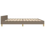 vidaXL Cadre de lit sans matelas taupe 200x200 cm tissu